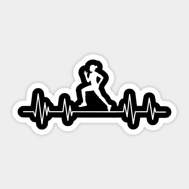 runner heartbeat Run Funny ,Running heartbeat, Sticker by mezy